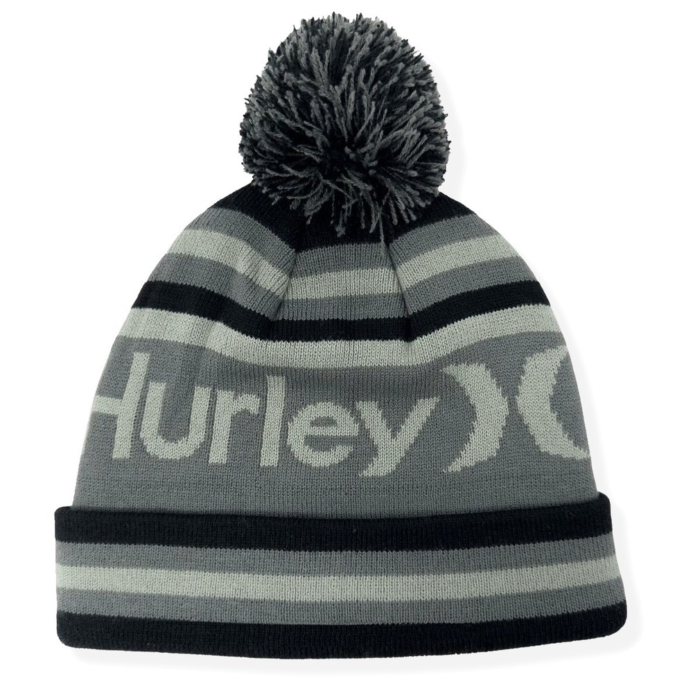 Hurley Ragland Beanie - NWT Adult One Size Black / Grey - #45903-N1